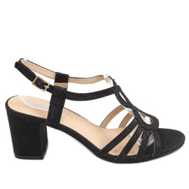 Black high-heeled sandals A3083 Black