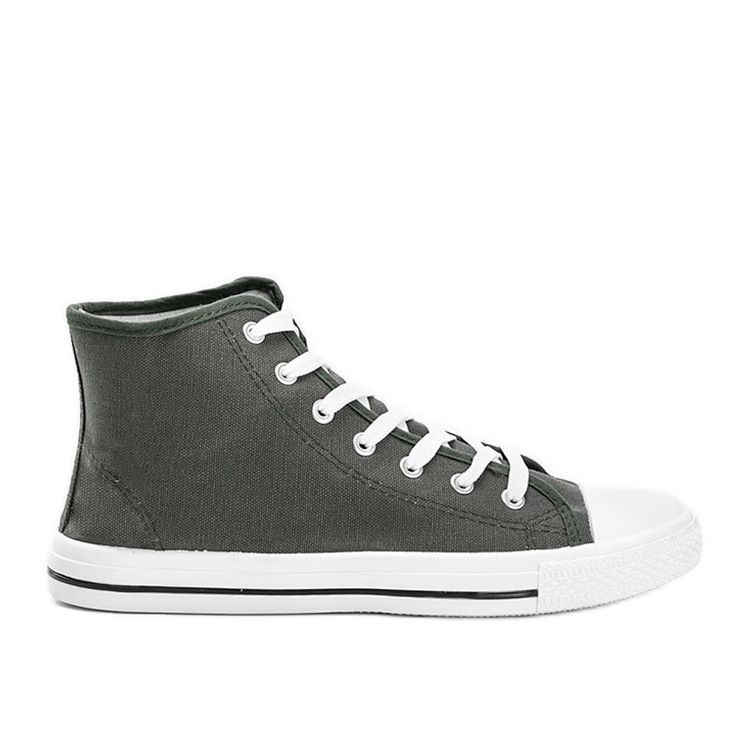 Men's green khaki sneakers with Gin ankle