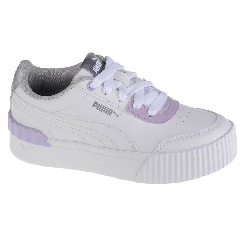 Puma Carina Lift Shine Ps Jr 380553 01 white pink Puma Carina Lift Shine Ps Jr 380553 01 white pink