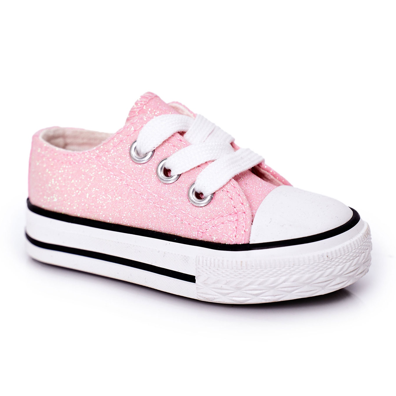 Children s Pink Glitter Sneakers Bling Bling