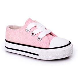 Children's Pink Glitter Sneakers Bling-Bling Children's Pink Glitter Sneakers Bling-Bling