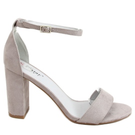 Gray sandals on the post AF03P Gray grey Gray sandals on the post AF03P Gray grey