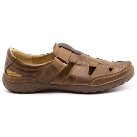 Polbut 260 men's openwork shoes for summer, brown