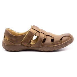 Polbut Men's openwork shoes 237 for summer brown