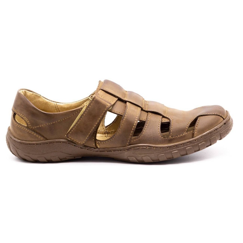 Polbut Men's openwork shoes 237 for summer brown