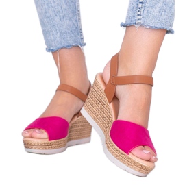 Pink Roki wedge sandals