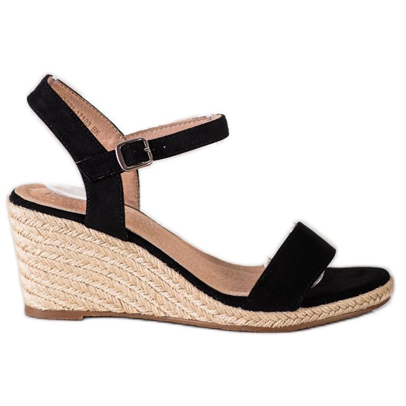 Classic VINCEZA wedge sandals black