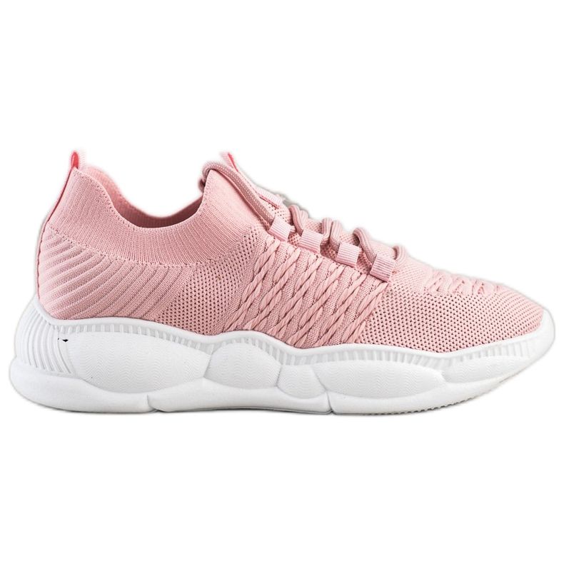 SHELOVET Classic Textile Sneakers pink