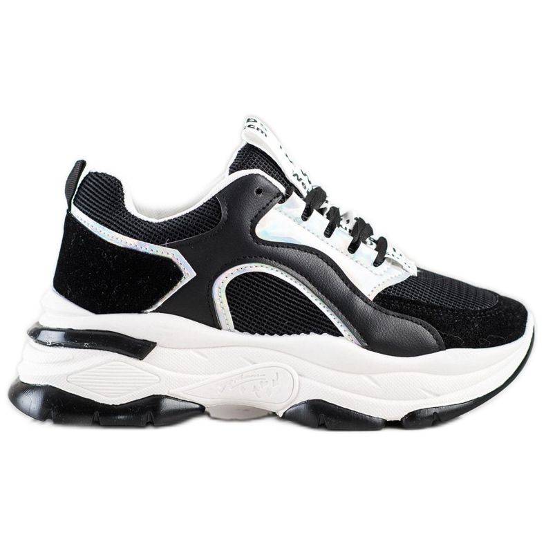 Sneakers on the FASHION platform black silver Sneakers on the FASHION platform black silver