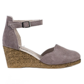 Filippo Leather Wedge Sandals brown