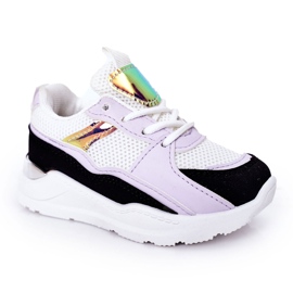 Children's Sport Shoes Sneakers Black-Violet Game Time white purple
