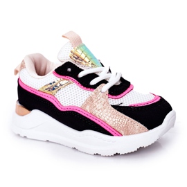 Children's Sport Shoes Sneakers Neon Pink Game Time white black