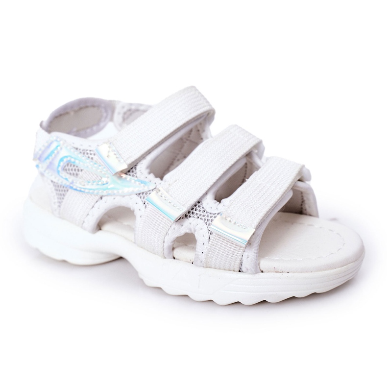 Children's Sport Sandals With Velcro White Flyn
