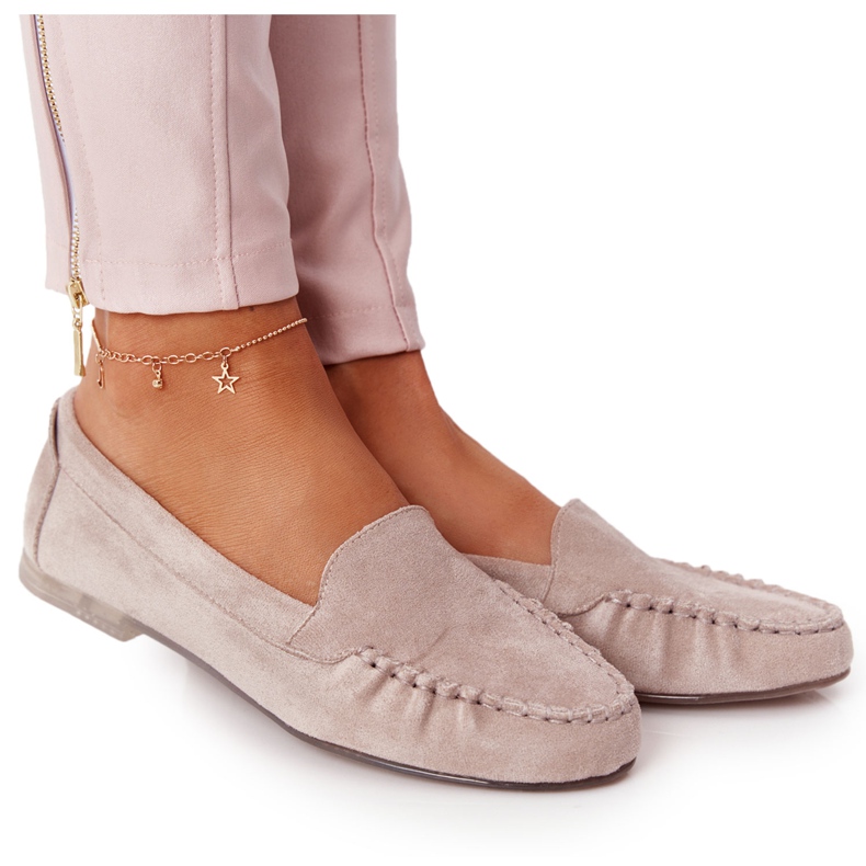 Suede Loafers Sergio Leone MK722 Beige