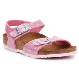 Birkenstock Rio Plain Jr 1018991 sandals black pink