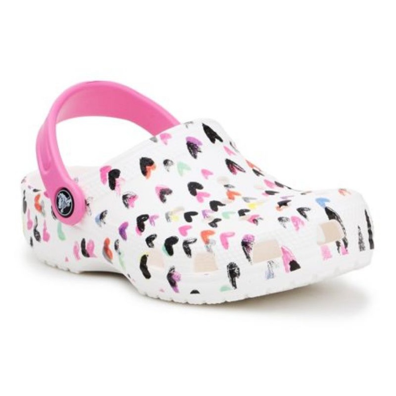 Crocs Classic Heart Print Clog Jr 207000-100 white multicolored