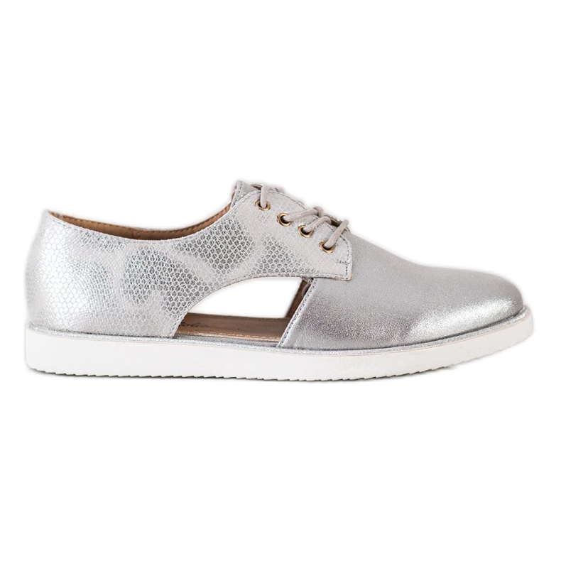 Forever Folie Fashionable shoes with a cut-out silver