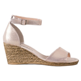 Filippo Golden Wedge Pumps