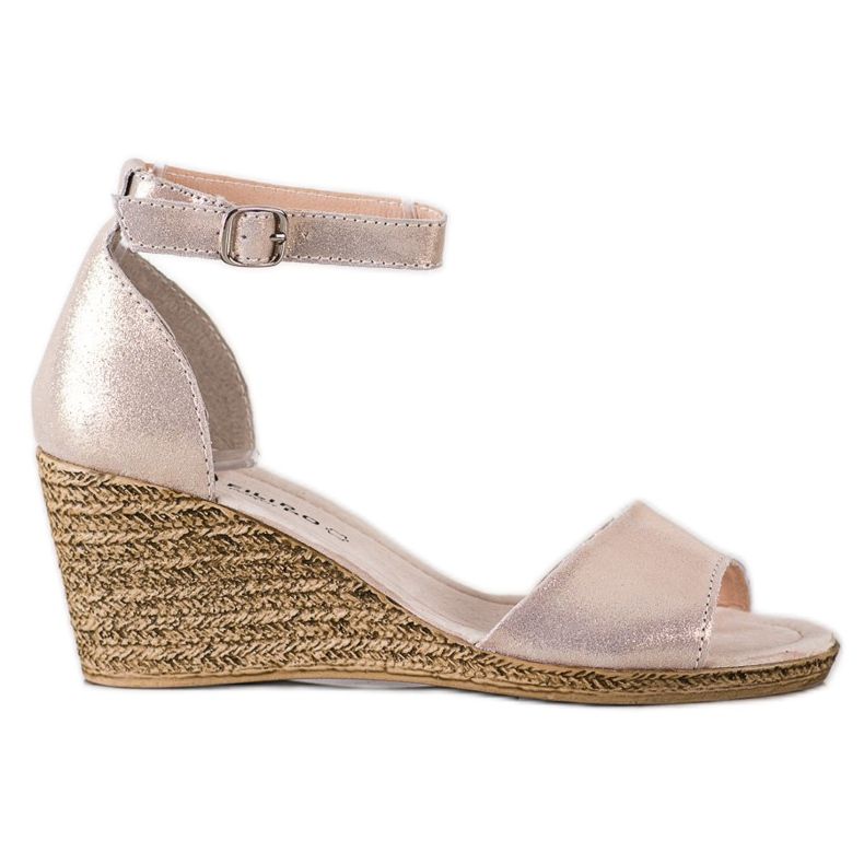 Filippo Golden Wedge Pumps