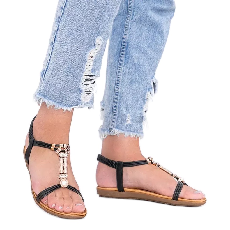 Liva women's black sandals