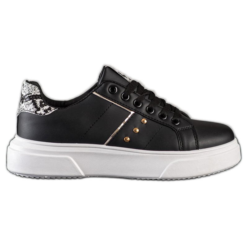 SHELOVET Eco Leather Sneakers black