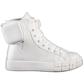 SHELOVET High-top Sneakers With A Pocket white