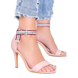 Beige sandals on a stiletto from Michel Beige sandals on a stiletto from Michel