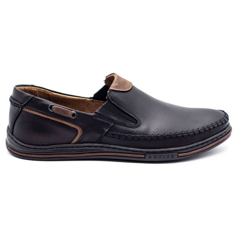 Polbut Men's shoes loafers 09 black brown