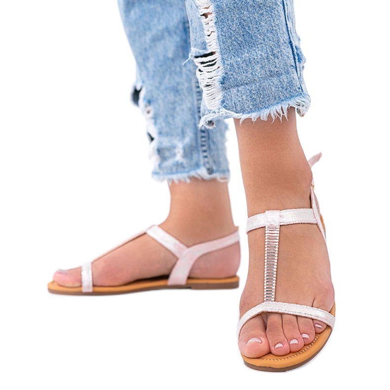 Igi pink holographic women's sandals