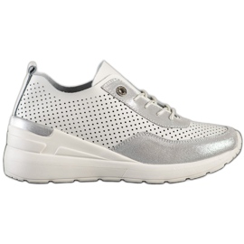 Goodin Leather Wedge Sneakers white Goodin Leather Wedge Sneakers white
