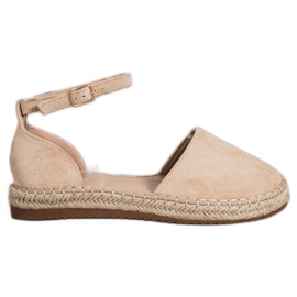 Small Swan Comfortable Suede Espadrilles brown