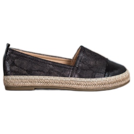 Bestelle Shiny Espadrilles With Eco Leather black