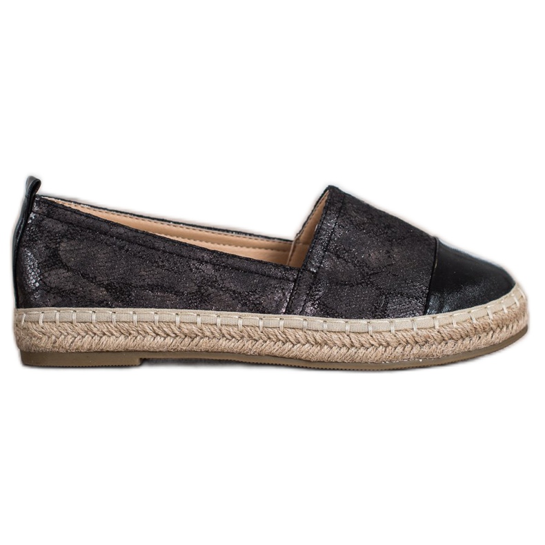 Bestelle Shiny Espadrilles With Eco Leather black