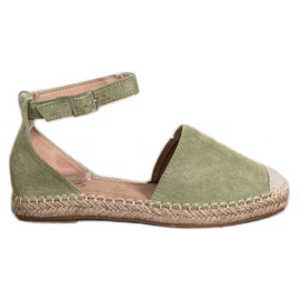 Small Swan Green espadrilles with buckle Small Swan Green espadrilles with buckle