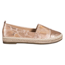 Bestelle Shiny Espadrilles With Eco Leather beige