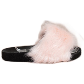 Evento Slippers With Fur pink