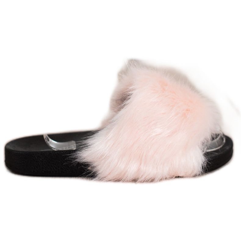 Evento Slippers With Fur pink