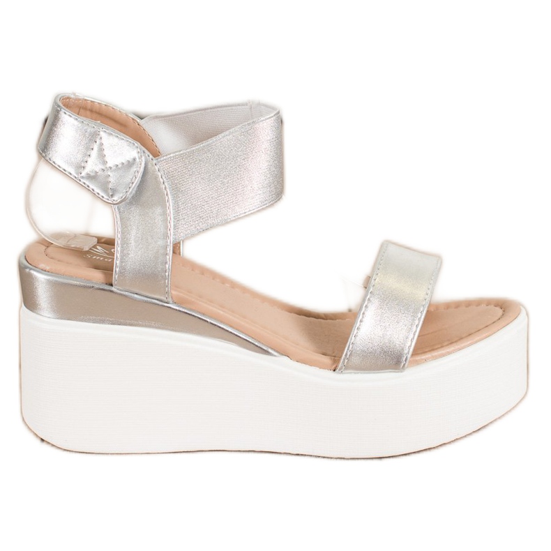 Small Swan Fashion Wedge Sandals golden