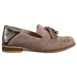 Filippo Leather Lords With Fringes brown