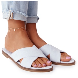 Women's Velor Slippers Blue Edesa Women's Velor Slippers Blue Edesa
