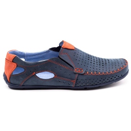 Olivier Men's shoes loafers 901 navy blue with red Olivier Men's shoes loafers 901 navy blue with red
