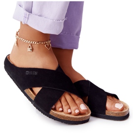 Suede Profiled Slippers Big Star HH274640 Black Suede Profiled Slippers Big Star HH274640 Black