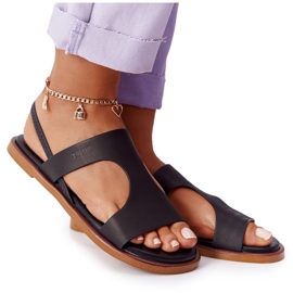 Leather Sandals With Cuff Big Star HH274715 Black