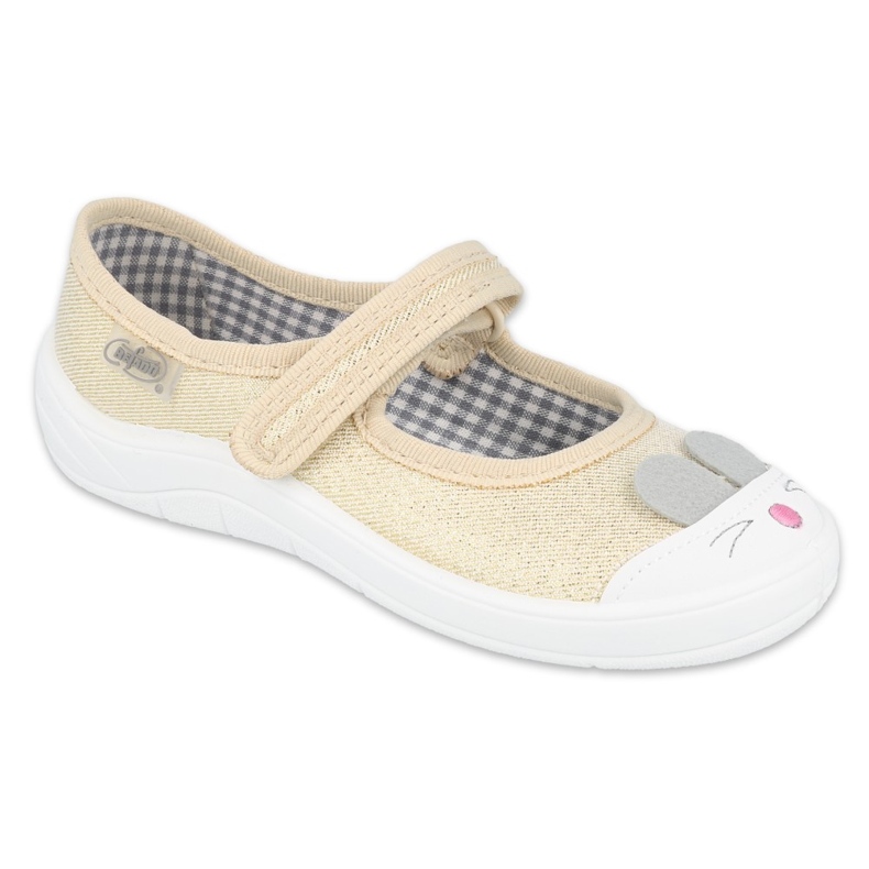 Befado children's shoes 208X047 beige golden Befado children's shoes 208X047 beige golden