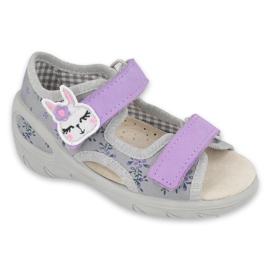 Befado children's shoes pu 065X150 purple grey