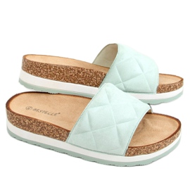 Mint cork slippers LS017 Green