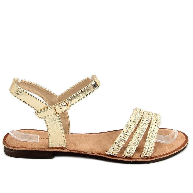 Gold women's sandals N-70 Gold golden