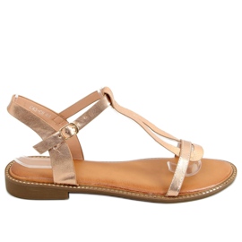 Champagne women's sandals C35-CH Champagne pink golden