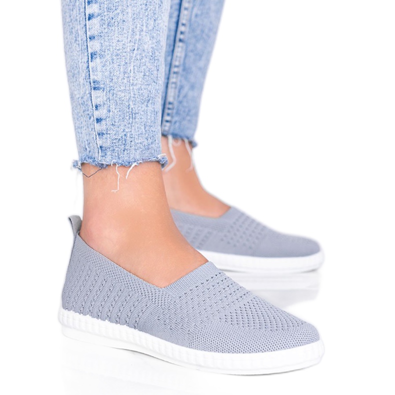 The gray Slip On openwork Funk sneakers grey