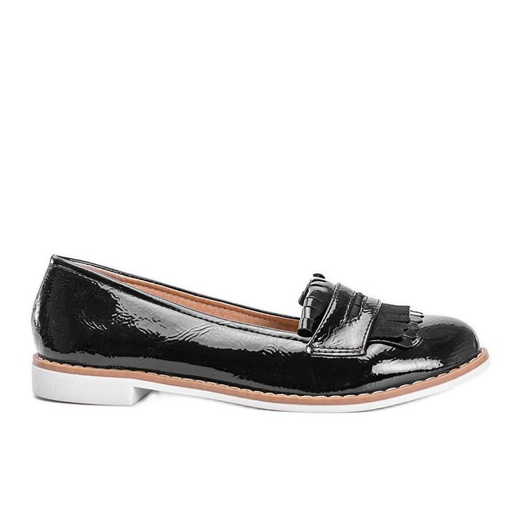 Black Perfect Lady lacquered loafers